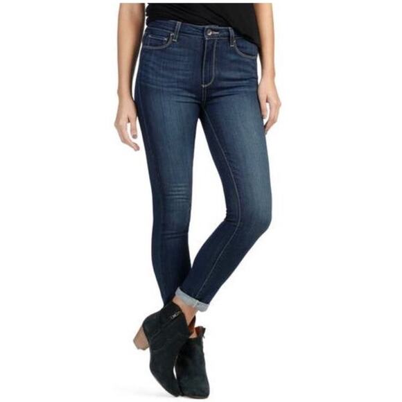 PAIGE Hoxton Slim High Rise Jeans in Hampton Wash Size 24 - Picture 2 of 16